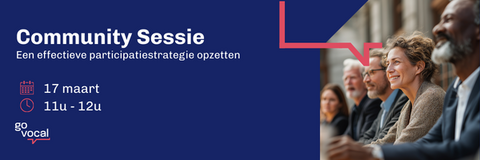 Banner voor community sessie
